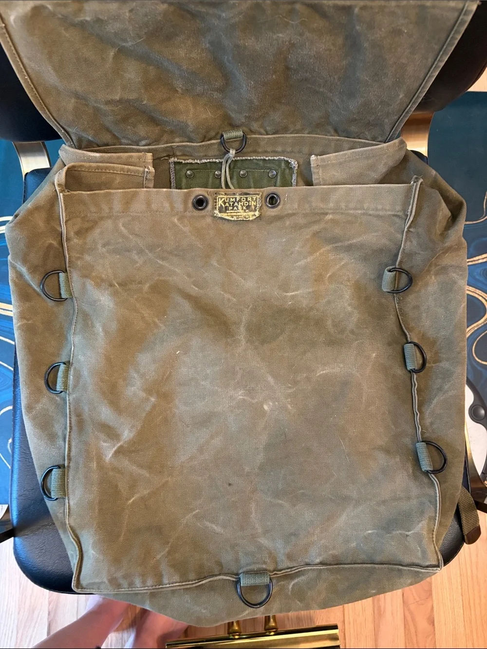 Kumfort Katahdin Pack Military Green Vintage Canvas Rucksack